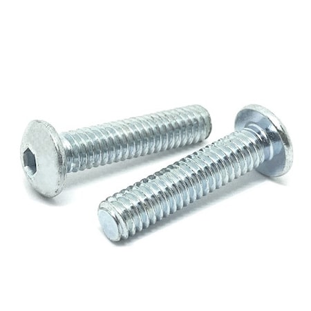 Boltsandnuts.Com #6-32 Socket Head Cap Screw, Button, Zinc Plated Alloy Steel, 3/8 in Length, 200 PK 6C37BSHCSAZ-200